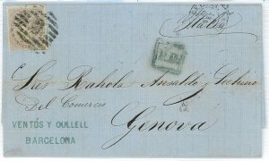 P0155 - SPAIN - POSTAL HISTORY - # 92 cover from BARCELONA Grill # 2-