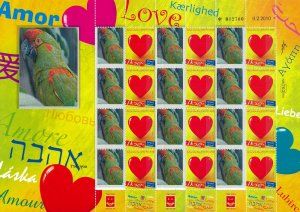 ISRAEL 2014 - 2015 BIRDS ARA RUBROGENYS PARROT SHEET MNH  