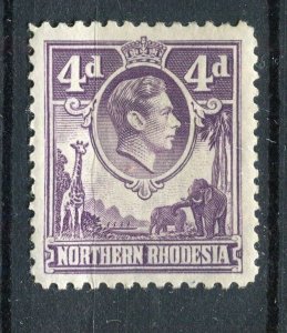 N.RHODESIA; 1938 early GVI pictorial issue Mint hinged Shade of 4d. value