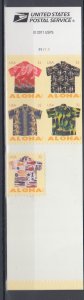 USA #4682-86 (4686b) Aloha Shirts Booklet of 5 Stamps MNH