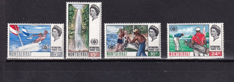 LI07 Montserrat 1967 International Tourism Year mint hinged stamps