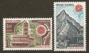 Andorra (French) 262-3 MLH VF Europa Comp 1978 VF SCV $12.50