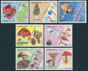 Guinea Bissau 765-771,MNH.Michel 989-995. Mushrooms 1988.