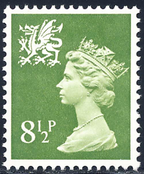 Great Britain 1976 Sc WMMH11 Wales Q.E.2 Machin Stamp MNH