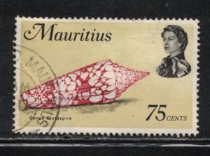 MAURITIUS Scott # 352 Used - QEII & Seashell