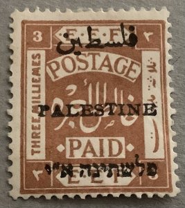 PALESTINA 1920-21. BRITISH MANDATE. Tip.JERUSALEM II. SG32* 3 Mill. NEW-