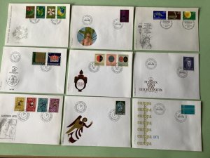 Liechtenstein 1971 postal stamps covers 9 items Ref A1366