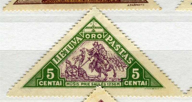 LITHUANIA; 1932 early Airmail Lietuvos Vaikas issue Mint hinged 5c. value