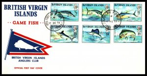 British Virgin Islands 243-248 Fish U/A FDC