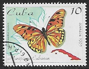 Cuba # 3645 - Butterfly : Tropical Silversport - unused CTO.....{R5}