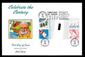 DR. SEUSS PRESS SHEET FIRST DAY COVER - VERTICAL GUTTER BLOCK
