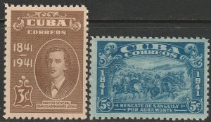 Cuba 1942 Sc 373-4 set MNH**