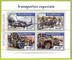 B0595 - MOCAMBIQUE - MISPERF ERROR Stamp Sheet - 2018 - Special Transport-
