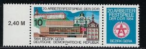 Germany DDR Scott # 2418, label, mint nh, se-tenant, WZd594