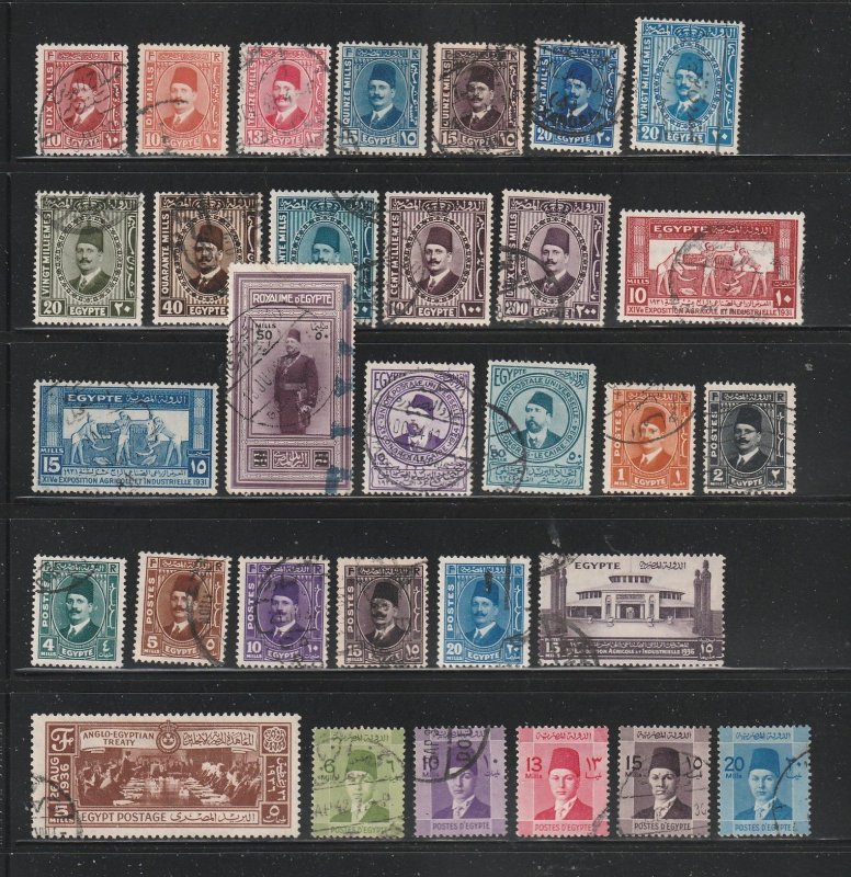 Egypt Collection A - 3 Scans - All the stamps are in the scans.