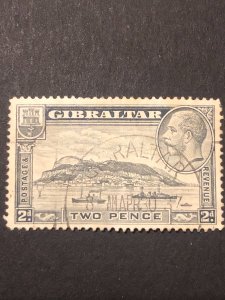 Gibraltar two pence, stamp mix good perf. Nice colour used stamp hs:1