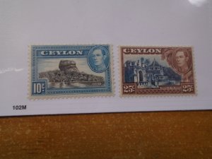 Ceylon  #  281/ 284  MHH