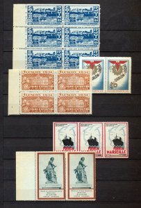 France 1930s Poster Labels Blocks MNH Chinon Marseille Anjou x 48(NT 5828