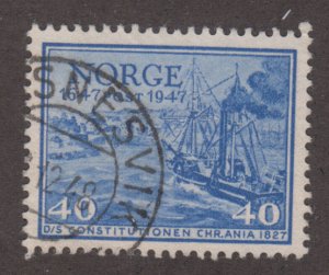Norway 284 Post ship ·constitution. 1947
