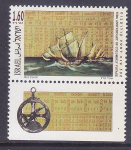 Israel 1112 MNH 1992 Discovery of America 500th Anniversary w/Tab