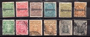 Rhodesia BSAC 1909-1913 used KGV collection WS6047