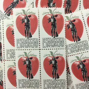  1317   Johnny Appleseed, Folklore.  100 mint untag 5 cent stamps.  Issued 1966.