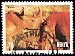 Kenya 677, used, Rhinoceros
