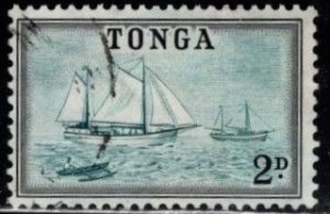 Tonga - #102 Canoe & Schooners - Used