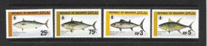 FISH  - MALDIVES #1130-33  MNH