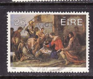 Ireland-Sc#652-used 26p Christmas-Paintings-1985-