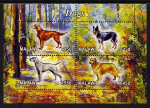 MALAWI - 2012 - Dogs #1 - Perf 4v Sheet - MNH - Private Issue