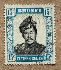 Brunei 1964 15c Sultan, used.  Scott 109, CV $0.25.  SG 126