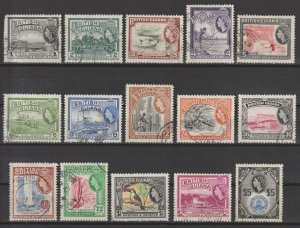 BRITISH GUIANA 1954/63 SG 331/45 USED Cat £50