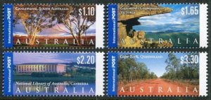 2002 Australia Sc #2077-2080 Tourist Attractions - MLH Postage Stamps Cv$17.25