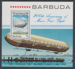 Barbuda 581 Zeppelin Souvenir Sheet MNH VF