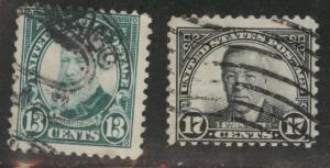 USA Scott 622-623 Used perf 11  stamp set