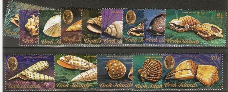 Cook Islands - 1974 Seashells MLH  #381-94