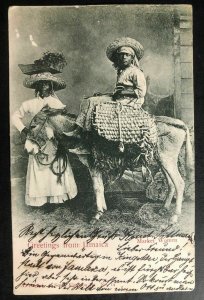 1903 Kingston Jamaica RPPC Real Picture Postcard cover To Germany Market Women