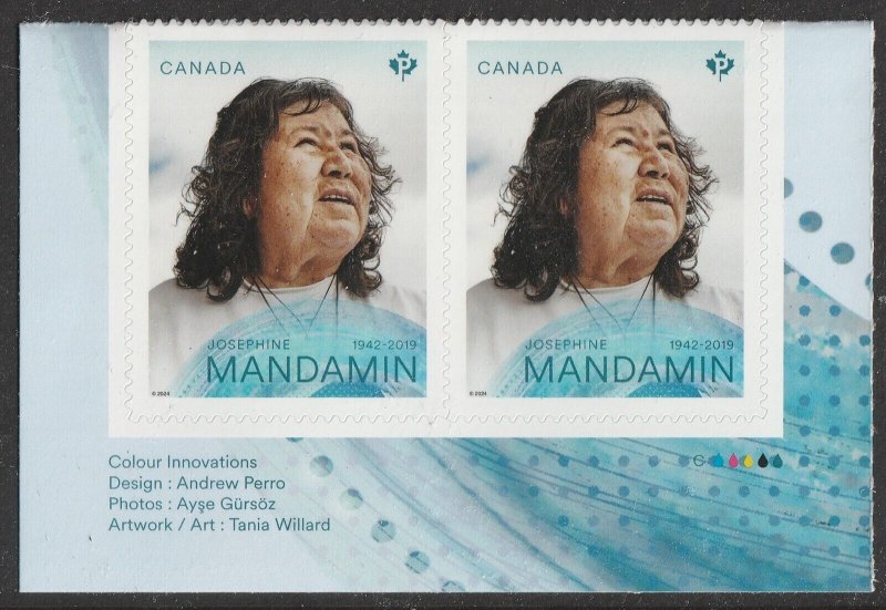 Canada 3451 3452 3453 Indigenous Leaders P horz plate pair set 3x2 MNH 2024