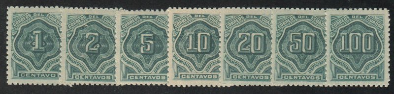 Ecuador - 1896 - SC J1-7 - LH - Complete set