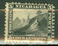 QJ: Nicaragua 2 unused no gum CV $150
