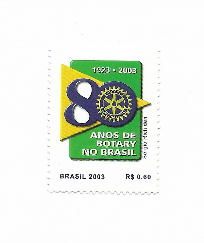 BRAZIL BRASIL 2003 80th Anniversary of Rotary in Brazil Emblem Mi3295