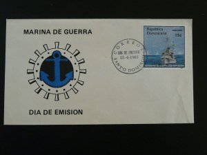 warship navy FDC Dominican Republic 93576
