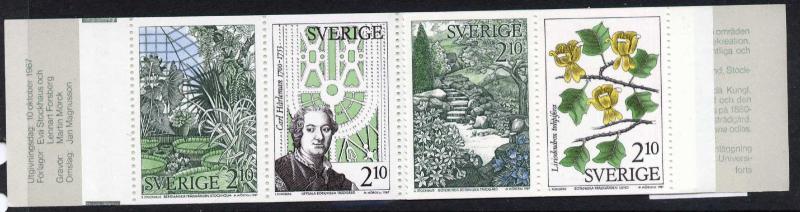 Sweden 1653a Booklet MNH Botanic Gardens, Flowers