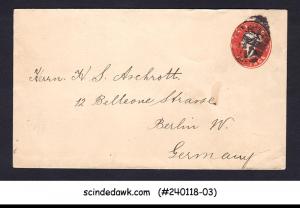 GREAT BRITAIN - 1893 1/2penny QV ENVELOPE TO GERMANY
