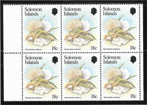 Solomon Islands #516 18c Local Fungi margin (block of 6 (MNH) CV.$3.00