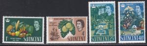 St.Vincent # 220-223, Botanic Garden Bicentennial, Mint NH, 1/2 Cat.