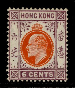 HONG KONG EDVII SG94, 6c orange-vermillion and purple, LH MINT. Cat £45.