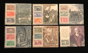 Italy 1883-88 Columbus Souvenir Sheets, set of 6