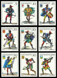 San Marino 1973 Scott #819-827 Mint Never Hinged